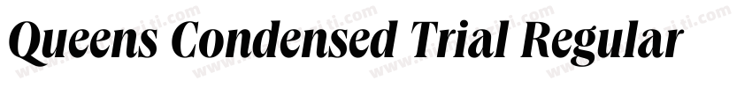 Queens Condensed Trial Regular字体转换